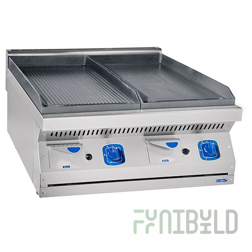 Gas contact processing device GAKO-80/2N stainless steel (800x758x473mm) frying surface, tabletop 700 series
