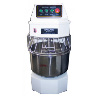 Dough mixing machine HS20BS complete with 1 stainless steel bowl, 2 shaft speeds (675x400x825 in, 20 l, 150 kg/h, 220 V, 0.75 kW, 116/232 rpm)