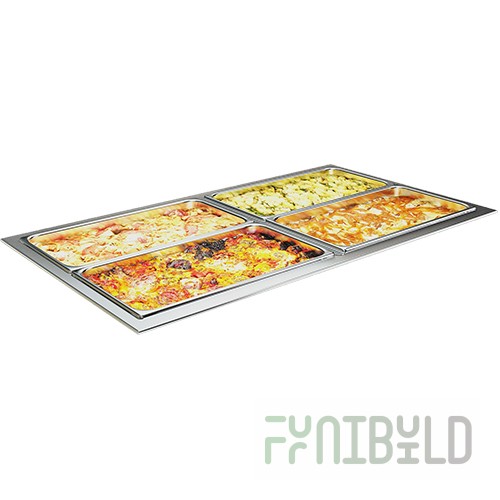 Built-in cooled bath OV-1685BD (1685x590x530, refrigeration unit, 0.55 kW, without shelf, without gastr)