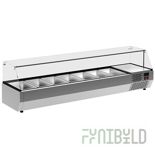 Medium-temperature tabletop display case 1200x400x420mm, A40 SM 1.2-G 0430 (Carboma VT2v-G) +2...+10