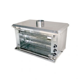 Gas carousel grill F4KU1G for 5 cradles (915x755x785mm, 220V, 9.75kW, weight 85kg)