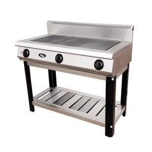 Electric stove 3-burner without oven F3PE (open stand, 600x1220x1050mm, 9 kW, 380V)