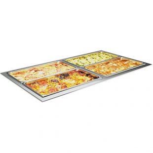 Built-in main course bain-marie VIOLA MV-1355B (1355x590x225mm, 3.8 kW, water, without shelf)