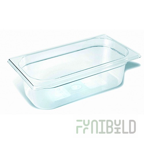 Gastronorm container without lid polycarb. GN 1/3, H-200, 325x176x200mm