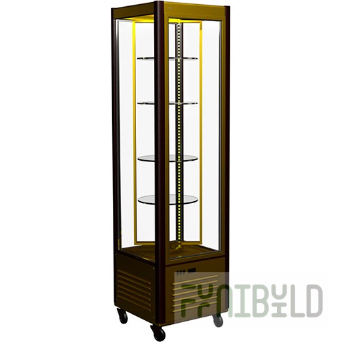 Medium-temperature confectionery cabinet D4 VM 400-2 (R400Cвр Lux cor-zol) 600х575х1850 4 shelves 450, t=+2+10