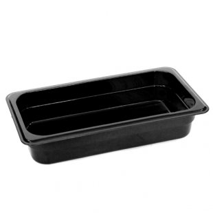 Gastronorm container without lid p/p GN 1/3, H-65, 325x176x65mm, (plastic, black), in pack. 21 pcs. 422101013