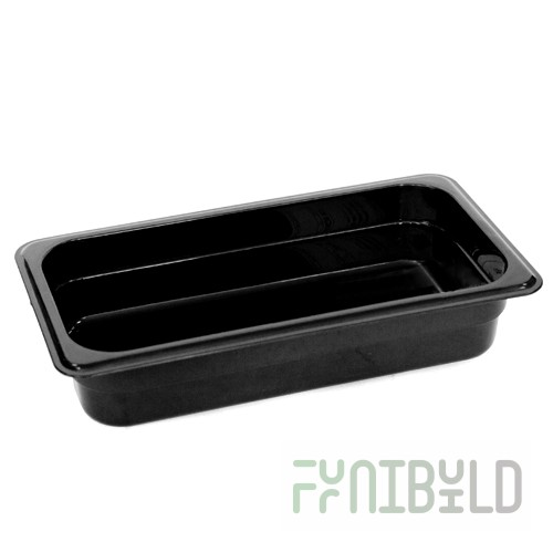 Gastronorm container without lid p/p GN 1/3, H-65, 325x176x65mm, (plastic, black), in pack. 21 pcs. 422101013