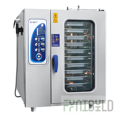 Convection steamer PKA10-1/1PMF (marine, steam generator, 10 GN 1/1, all stainless steel, no gastr, 3-channel probe)