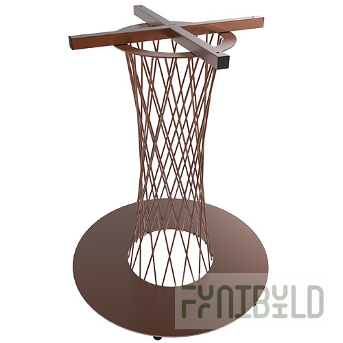 Table frame SHT-TU3-1 (copper metallic) 600x600x730 in