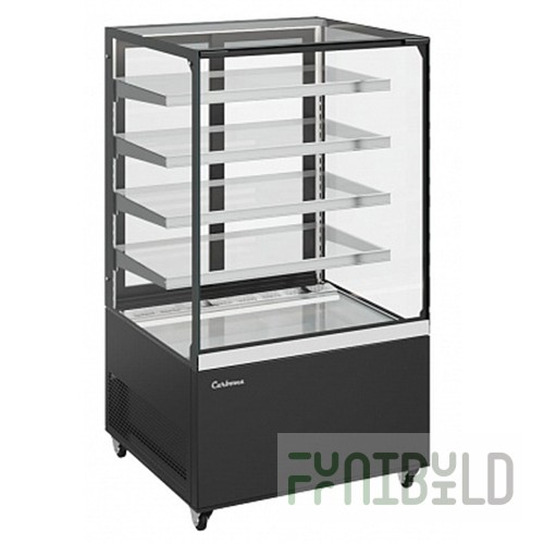 Medium-temperature display case, 900x850x1500 (1550) in, KS84-150 VV 0.9-1 +2...+10C black