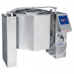 Tilting food boiler. KPEM-250-OMP with mixer (TFT screen, 1510x1057x1330mm, 250 l, steam jacket, programmable control)
