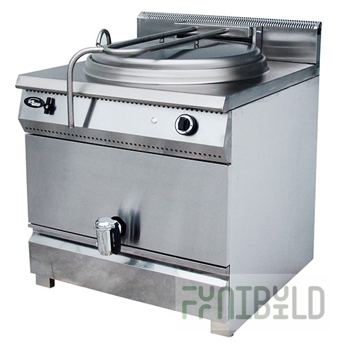Gas cooking boiler F1KPG/100 (858x100x1118mm, 100l, 16kW, 220V)