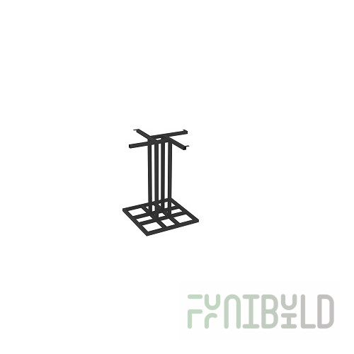 Frame of a 4-seater dining table Loft-1 m/k black moire