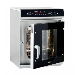 Convection steamer PKA6-1/3P upper control panel (steam generator, 6 GN 1/3, all stainless steel, without gastronorm containers) black design