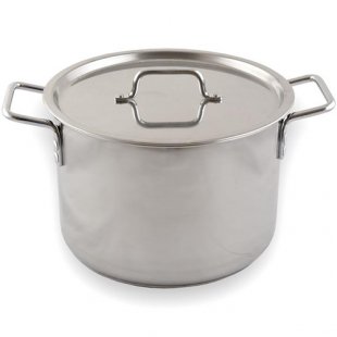 Saucepan (stainless steel) 15.0 l d-30 cm, h20 cm triple bottom (induction), art. KT-OB-15 K