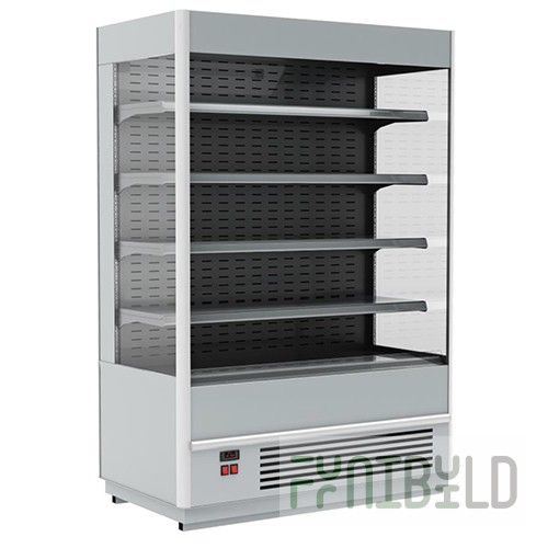 Medium-temperature wall-mounted display case 1330x710x1930mm, FC 20-07 VM 1.3-2 black/gray (Carboma Cube 1930/710 VHSp-1.3) 0...+7C
