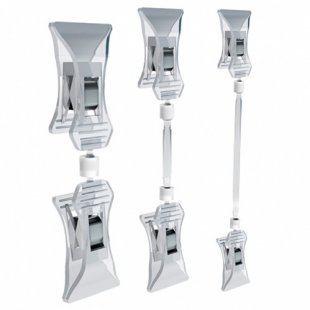 Universal price tag holder with small clips, art. FXS-DBL-00, 10 pcs. in pack.