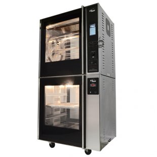 Convection grill with display case on stand (loading 40 chickens, 8 baskets, 8 shampoos) F3kel/1+VGTE / 22143