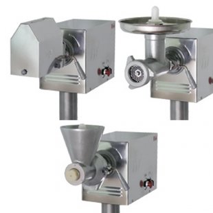Universal kitchen machine UKM-08 (meat grinder, chopper, ripper) (drive. mech. 380 V, 1.1 kW, number of revolutions of the drive. shaft 170 rpm, meat grinder for grinding meat and fish into mince 180 kg/hour, mech.