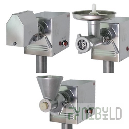 Universal kitchen machine UKM-08 (meat grinder, chopper, ripper) (drive. mech. 380 V, 1.1 kW, number of revolutions of the drive. shaft 170 rpm, meat grinder for grinding meat and fish into mince 180 kg/hour, mech.