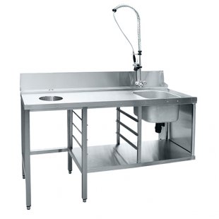 Pre-wash and waste collection table SPMP-6-7