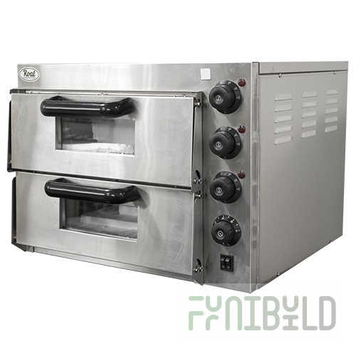 Pizza oven ROAL EP2PT (560x570x440mm, 2 chambers 415x400x120mm, 3 kW. 220V)
