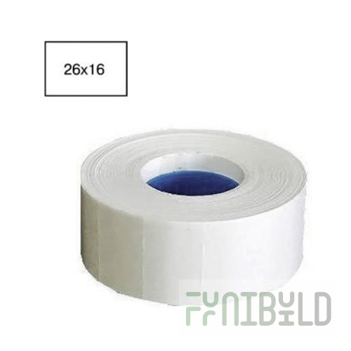 Labels 26x16 straight edge white (Tovel) 800