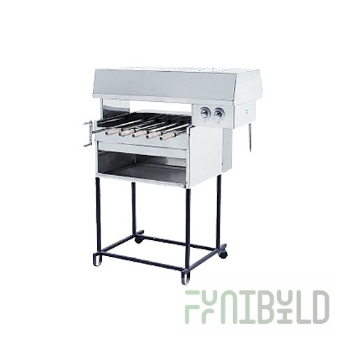 Electric shashlik maker F3ShUE (for 6 skewers) (670x580x900-1050mm, 380V, 6.6 kW, weight 70kg)
