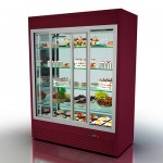 Showcase medium-temp. cond.crash. 360x610x1935mm, BB-1000