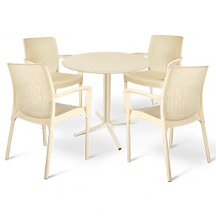 Dining furniture set SHT-DS23 beige / vanilla (zinc)