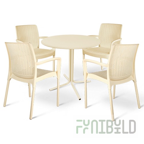 Dining furniture set SHT-DS23 beige / vanilla (zinc)