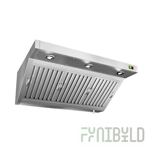 Wall-mounted exhaust hood HICOLD ZVPOK-1208 (800x1200x400mm, stainless steel)