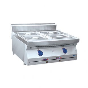 Tabletop electric bain-marie with hot water tanks EMK-80/2N (800x750x475mm, 1.5 kW, 220 V)