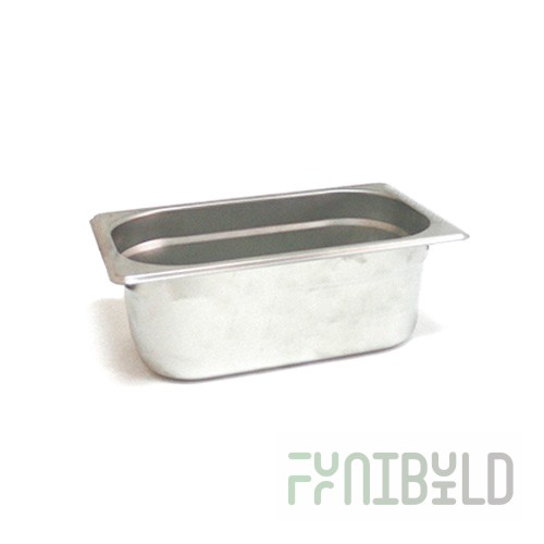 Gastronorm container without lid stainless steel GN-1/2 depth 200, 12 l (325x265x200 in.), in pack 10/20 pcs.