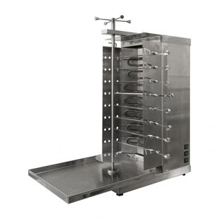 Electric shawarma-kebab maker ShSHE-3 (515x770x860(880), with manual drive, 8 skewers, 6 kW, 220V)