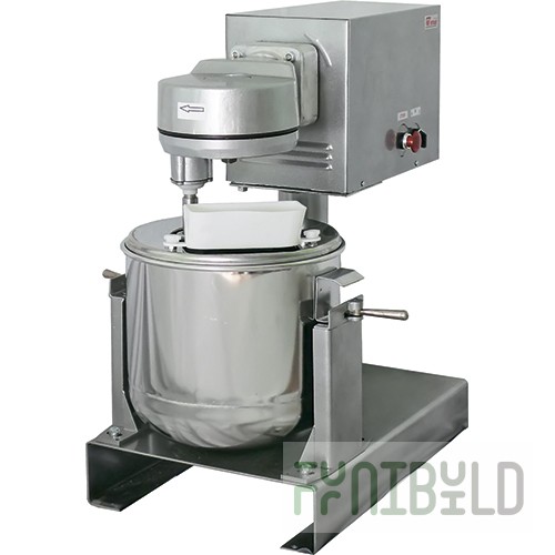Beating machine MV-25 (UKM-14) for mixing with 1 tank (816x610x850 in, capacity when mixing liquid dough 50 kg/h, when mixing minced meat 150 kg/h, when beating 4-6 kg/h, 380 V, 1.12/1.5 kW, weight 105 kg