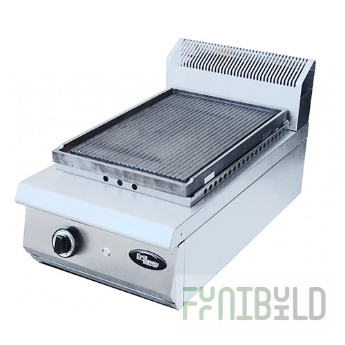 Gas frying surface F1PZHG/800/50067 (tabletop) (420x800x330mm, 9 kW, ribbed)