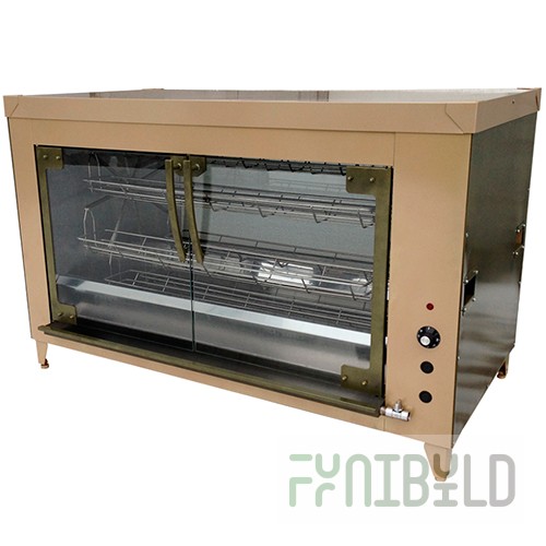 Electric carousel grill universal (loading 40 hens or 1 wild boar) F3kbe 1320x685x760mm, 10.5 kW, 380V