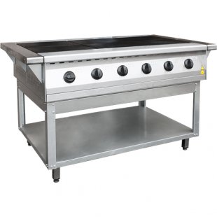 Electric stove 6-conf. without oven. PEP-0.72-N-01 (stainless steel body) (1265 (1475) x 850 x 860 (880) in)