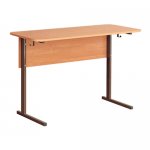 Student desk 2-seater non-adjustable. 6 degrees. height 1200x500x760 in, (rounded corners) art. SU-2.6.1 (ALDER)