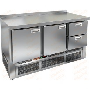 Table with refrigerated cabinet Hicold GNE112/TN Without tabletop (1485x700x800mm, -2...+10 °C)