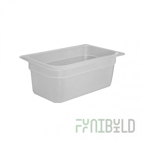 Gastronorm container without lid p/p GN 1/4, H-100, 265x162x100mm, (plastic, transparent), in pack. 24 pcs. 422101601