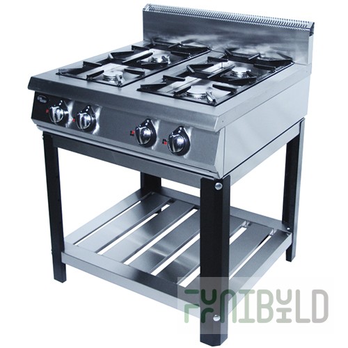 Gas stove 4-burner without oven (on stand) F4PG/800/50002 (800x800x1050mm, 28.5 kW)