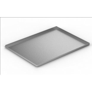 TECHNICOAT aluminum baking tray, perforated 600x400x200mm (3 sides 90°; 1 side 45°; thickness 1.5mm; perforation d 3mm)