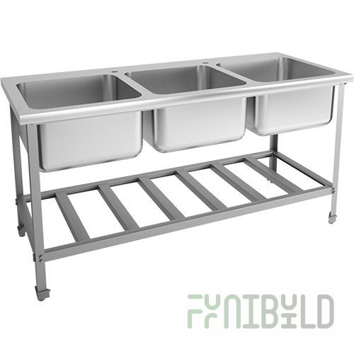 Solid-drawn washing bath EKONOM VMOts3-500ETsK 1700x700x870 in, (capacity 500x500x300 in)