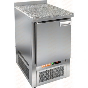 Table with refrigerated cabinet Hicold SNE 1/TN Stone (565x600x850mm, 0.15 kW, -2...+10 °C)
