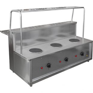 Bain-marie for 1-dish 3 confitures Lira-Profi (MEP-1B/LP-1500) (1500x705(1030)x1220(1240) in, 3 kW, 220/380 V)