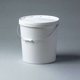 Round bucket 20 l. white, lock D=325 in