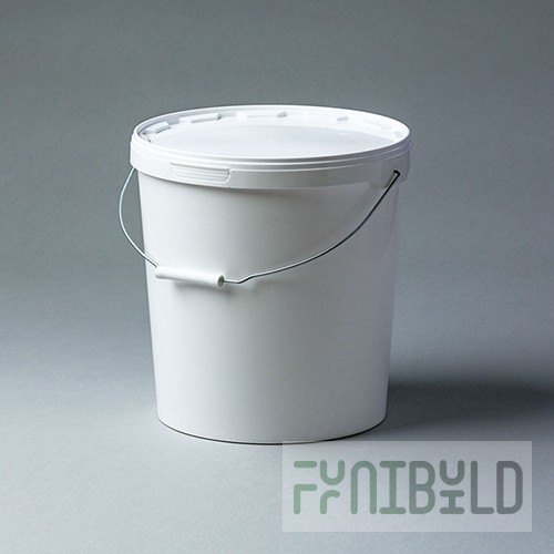 Round bucket 20 l. white, lock D=325 in