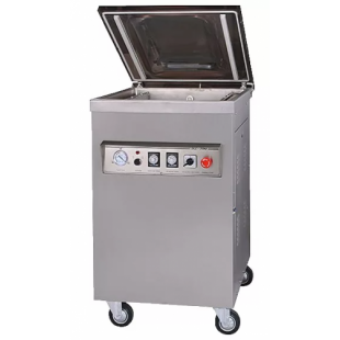 Floor vacuum packer DZ-400/2E (480x535x1010 in, 220/380 V, 0.9 kW, stainless steel)